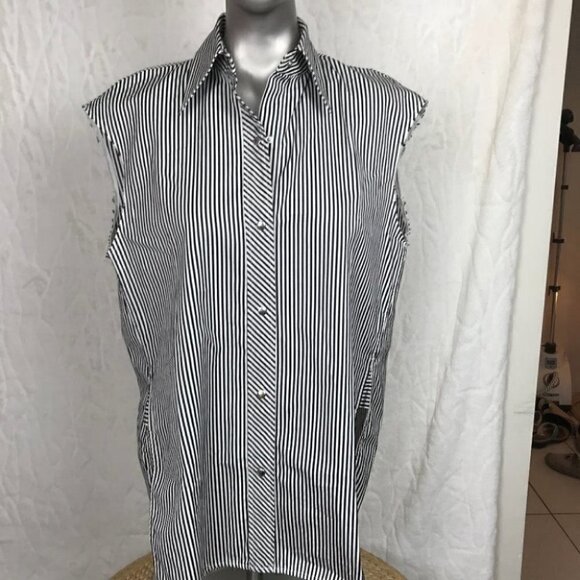 HELMUT Lang Black And White Striped Shirt Size S - Picture 1 of 8